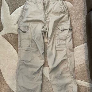 Hollister Tan Cargo Pants Relaxed Fit Utility